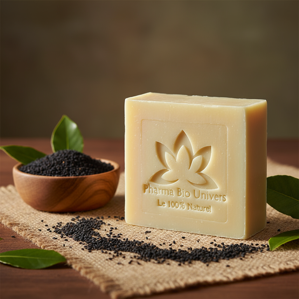 صابون حبة البركة مع الحبوب