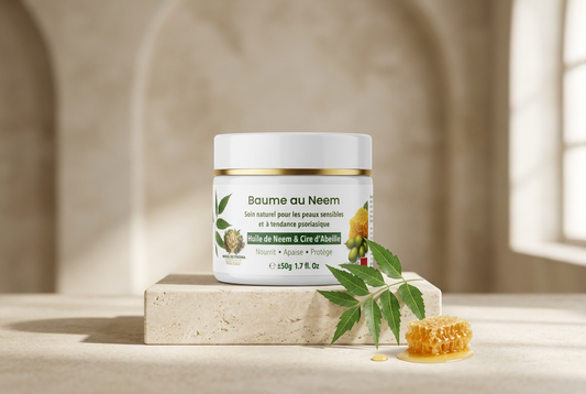 Baume au Neem dans une ambiance naturelle et raffinée