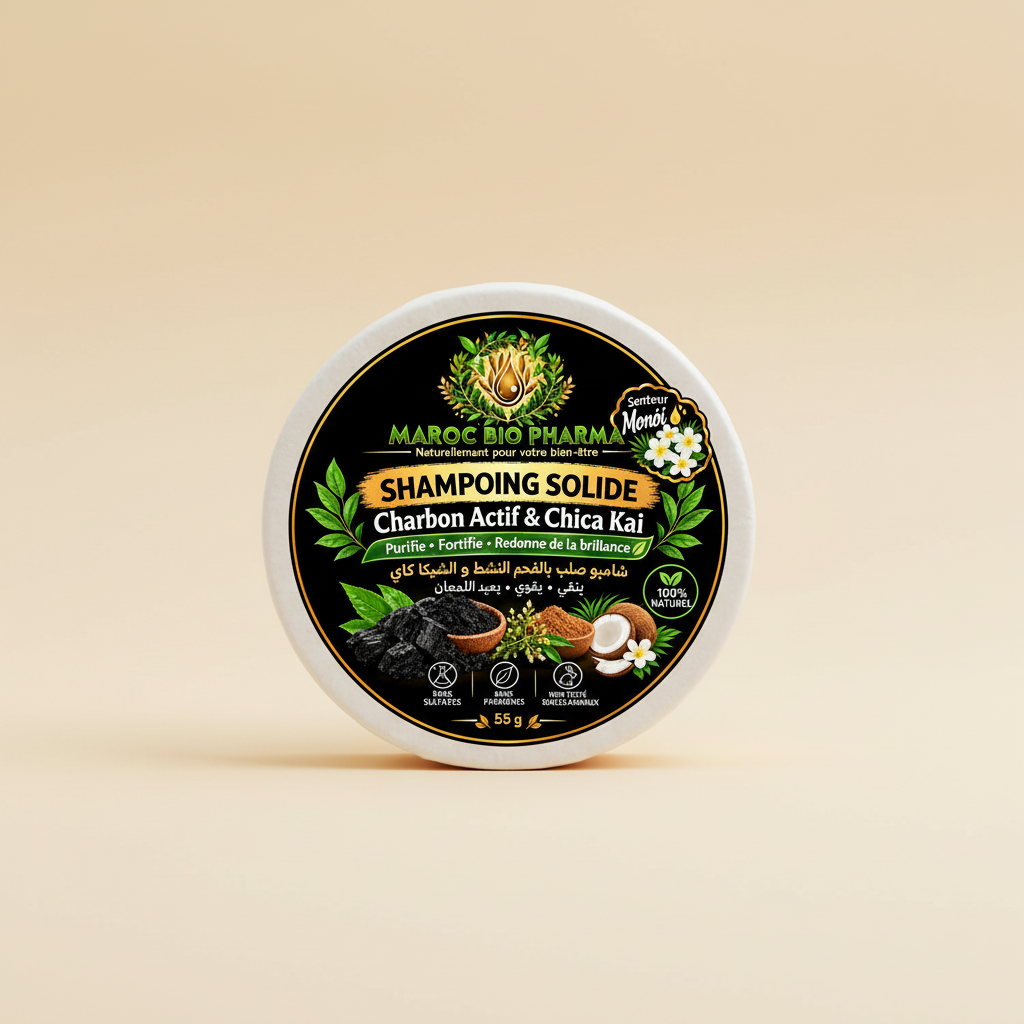 Packshot carré du shampoing solide senteur Monoi