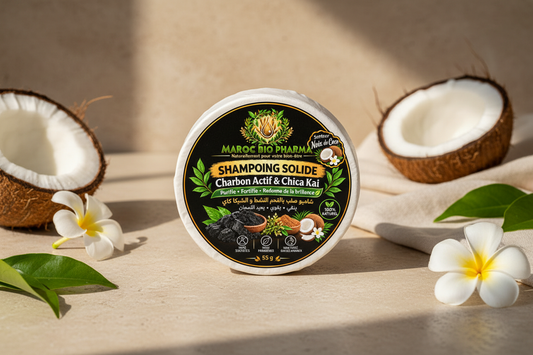 Photo lifestyle du shampoing solide Noix de Coco