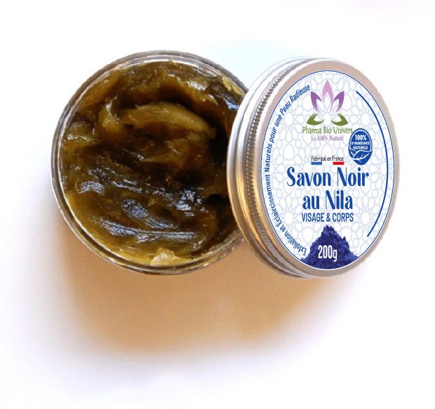 Savon Noir Nila : Exfoliation et Éclaircissement Naturels pour une Peau Radieuse 200 gr - Maroc Bio Pharma