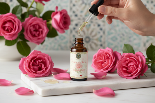 زيت الورد المعصور على البارد