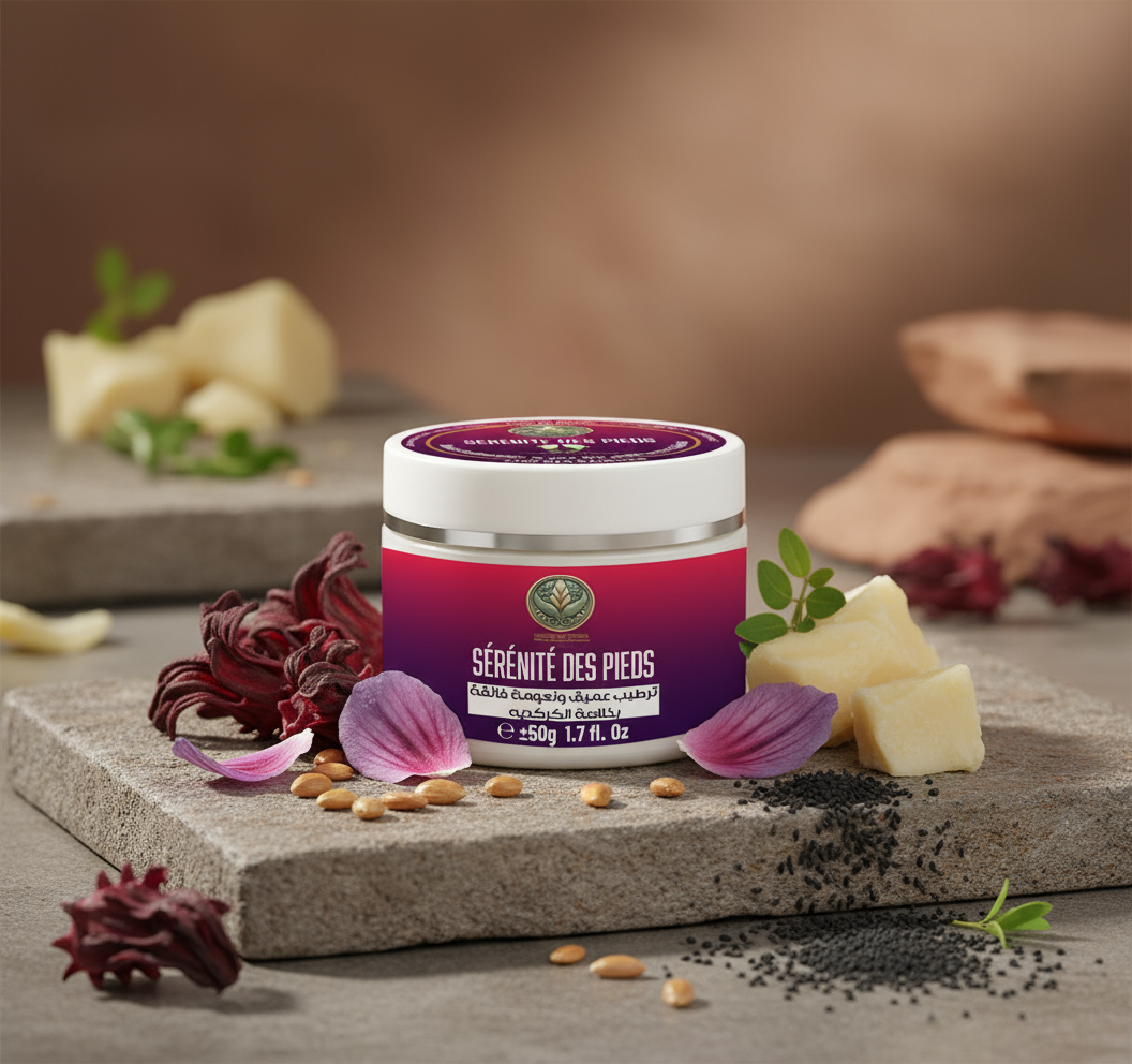 بلسم سكينة القدمين على خلفية طبيعية