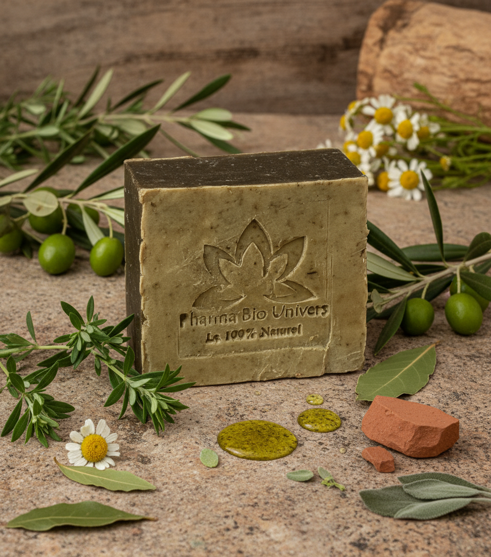 صابون الشيح في إطار طبيعي