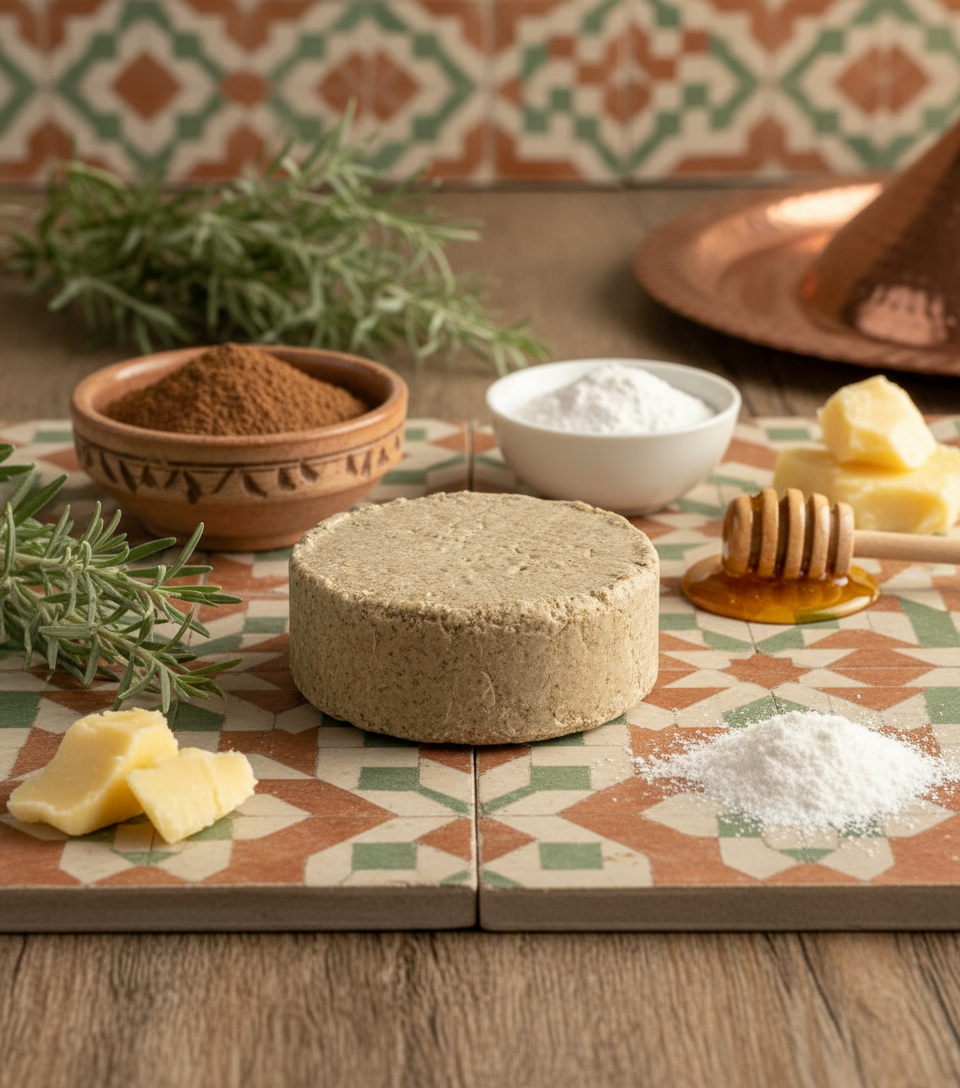 شامبو الشيح مع المكونات الأساسية