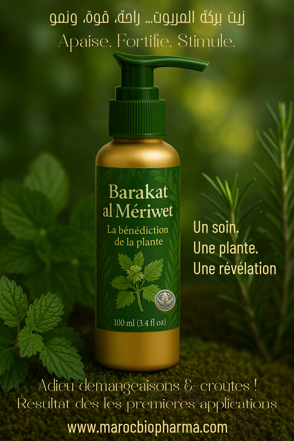 Produit capillaire marocain à base de marrube blanc, huile réparatrice pour racines affaiblies et cuirs chevelus à problèmes