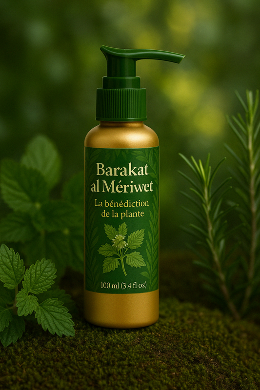Huile capillaire thérapeutique à la مرّيوة pour cuir chevelu sensible, eczéma, démangeaisons et chute de cheveux – flacon 100 ml