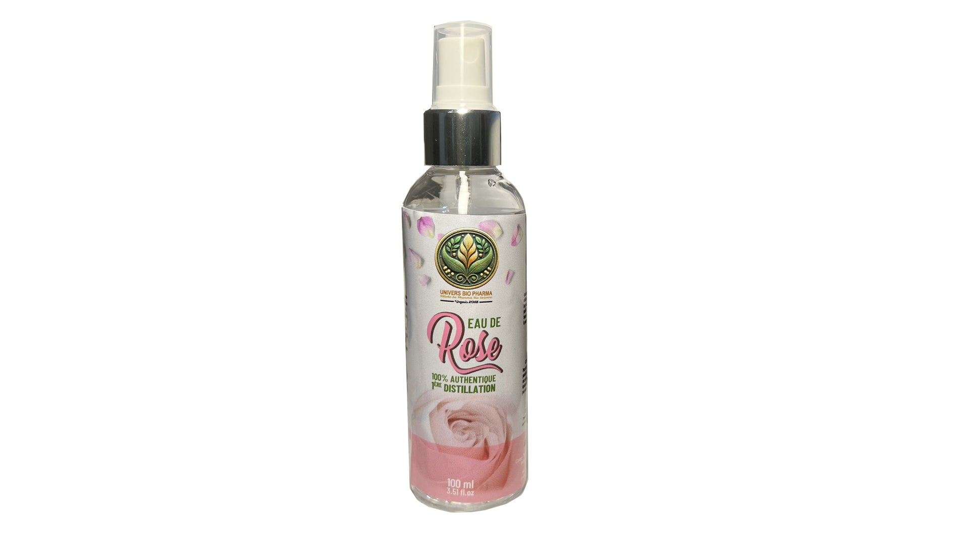 Eau de Rose 100% Authentique 1ère Distillation, 100 ml - Maroc Bio Pharma