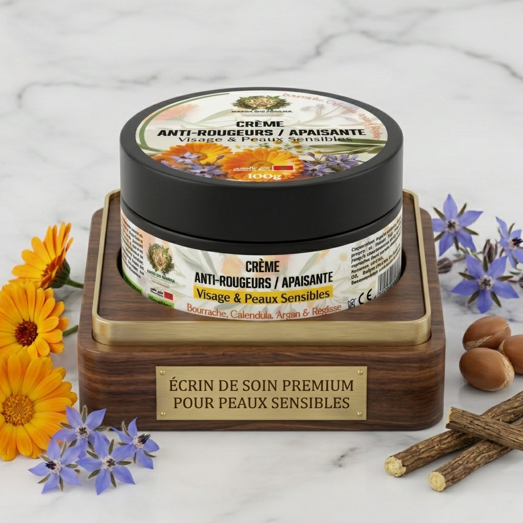Crème Apaisante Anti-Rosacée — Calendula, Bourrache & Réglisse