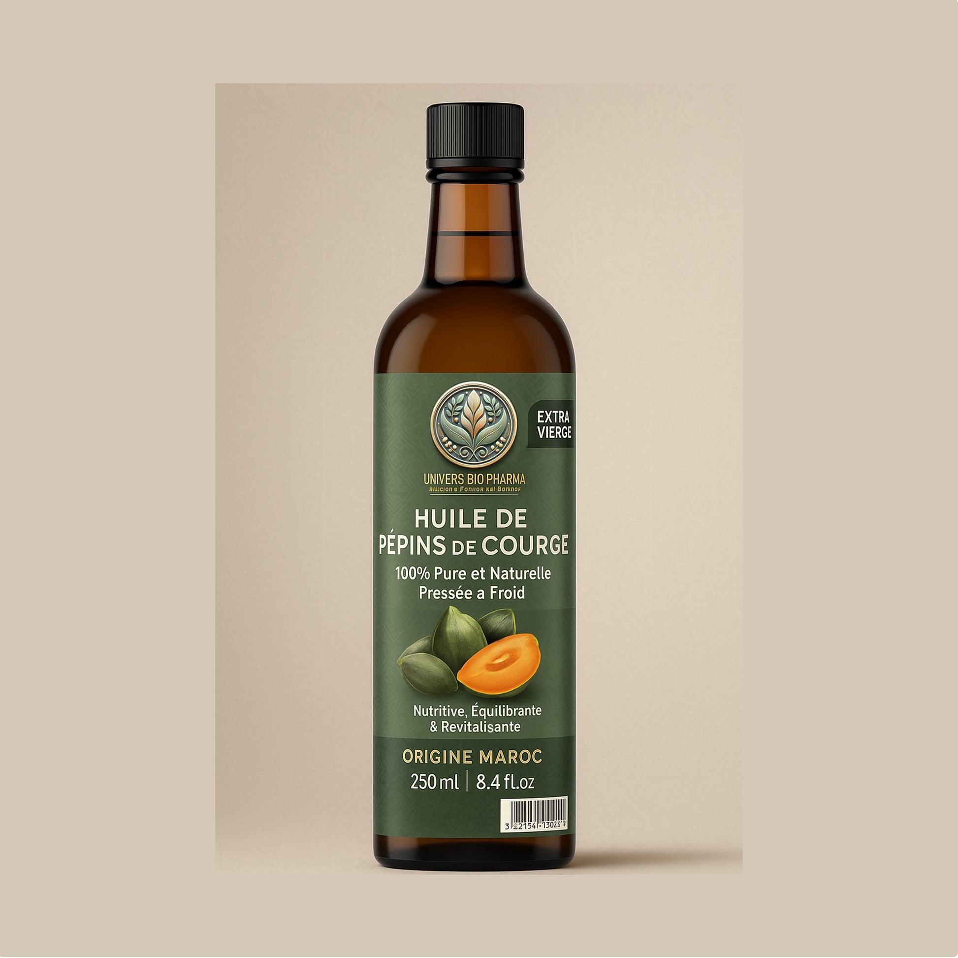 Huile de pépins de courge 250 ml artisanale – Santé prostate & vitalité