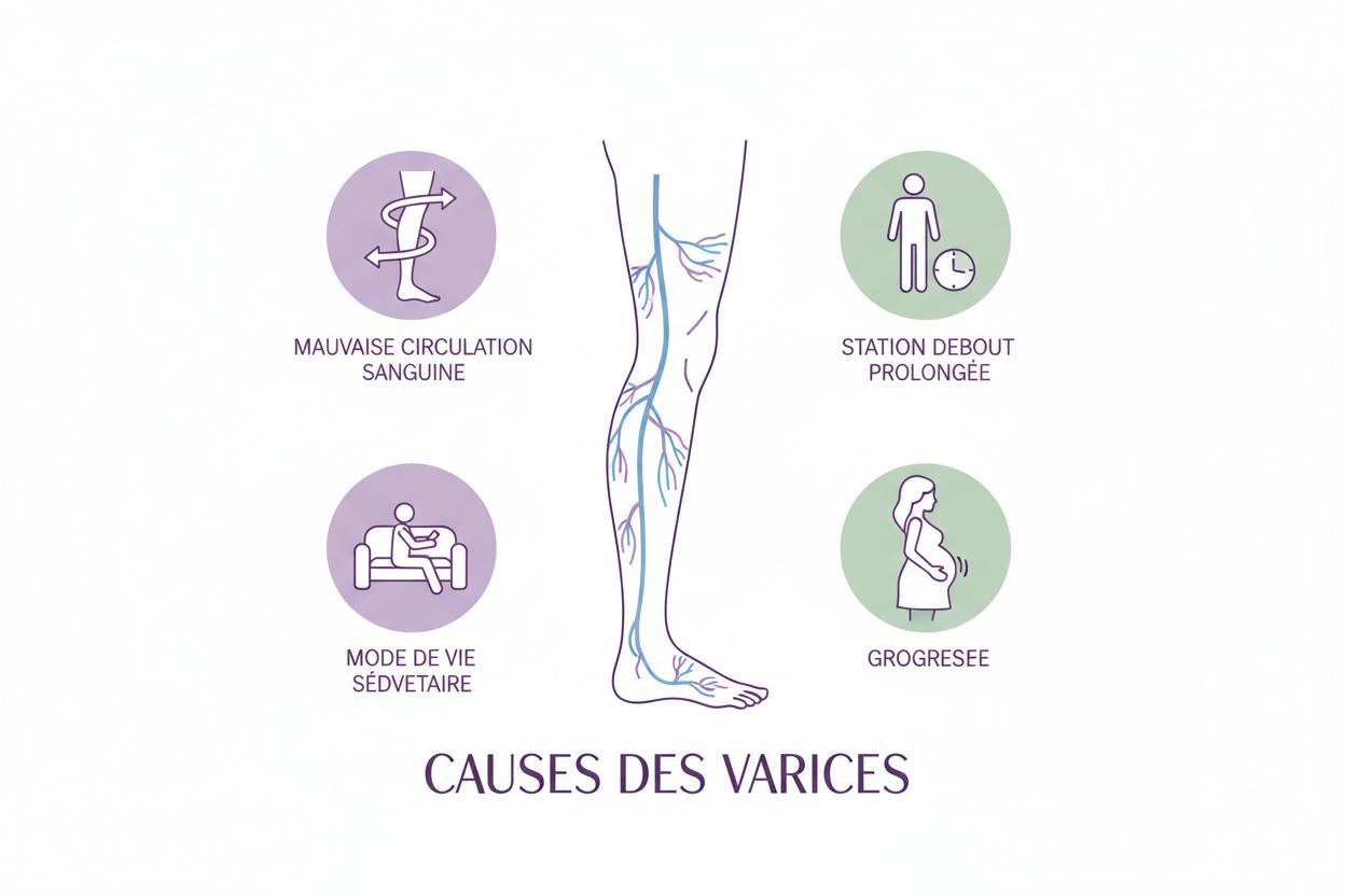 VariCure application massage jambes - mouvements ascendants