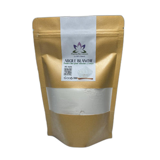 الطين الأبيض مسحوق للشعر والجسم Argile Blanche en poudre pour cheveux et corps 200g - Maroc Bio Pharma