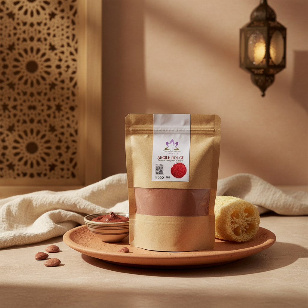 Argile Rouge sur fond spa élégant