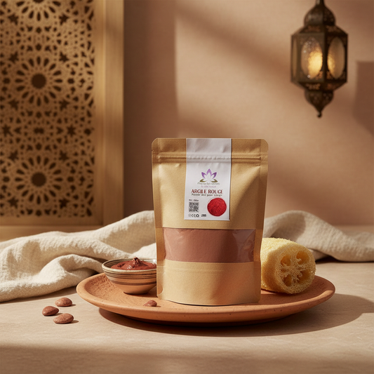 Argile Rouge sur fond spa élégant