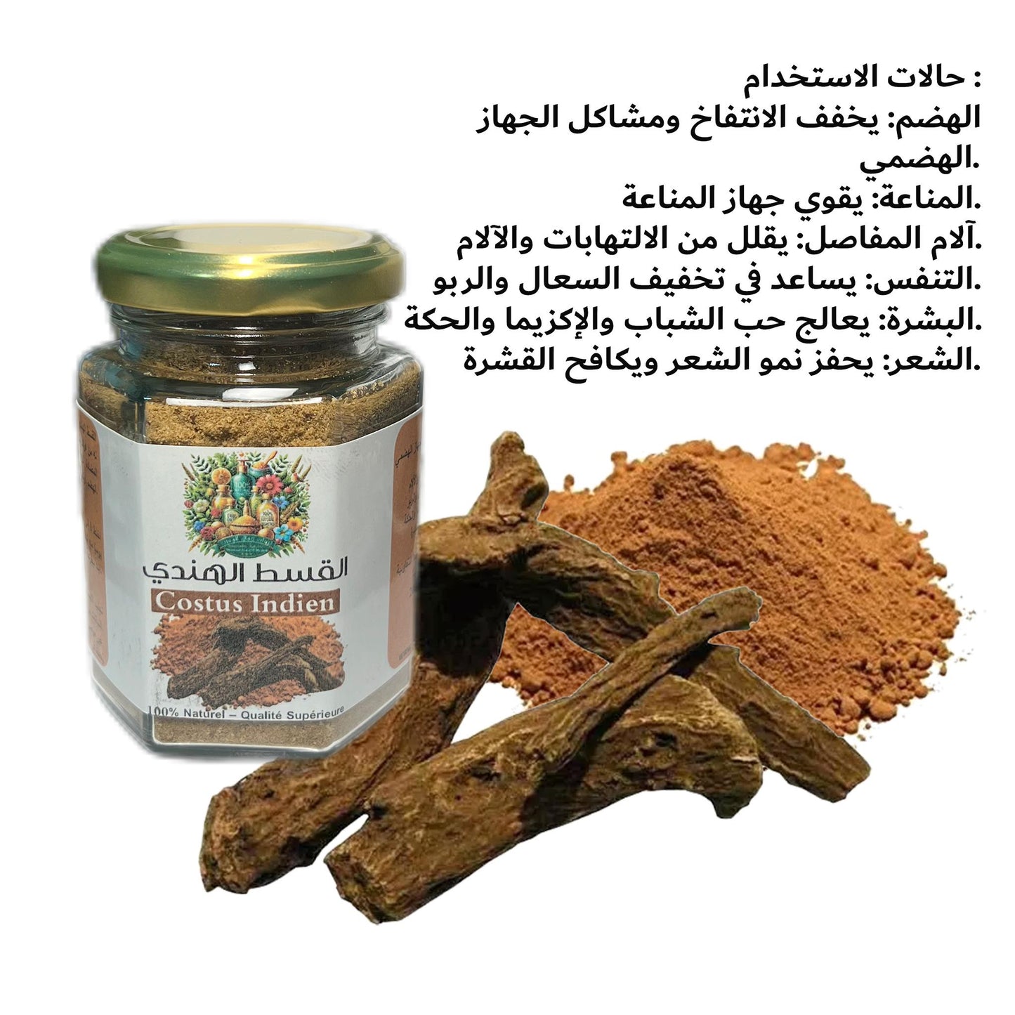 Costus Indien (Saussurea costus) القسط الهندي : Un Remède Naturel et Ancestral - Maroc Bio Pharma