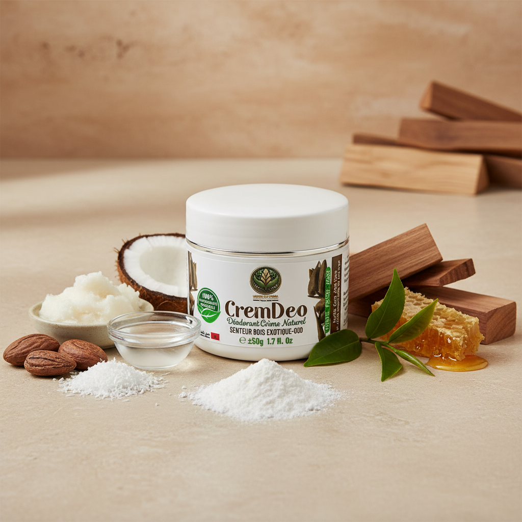 Déodorant crème CremDeo 50g de Pharma Bio Maroc, fraîcheur durable, soin quotidien. musc blanc
