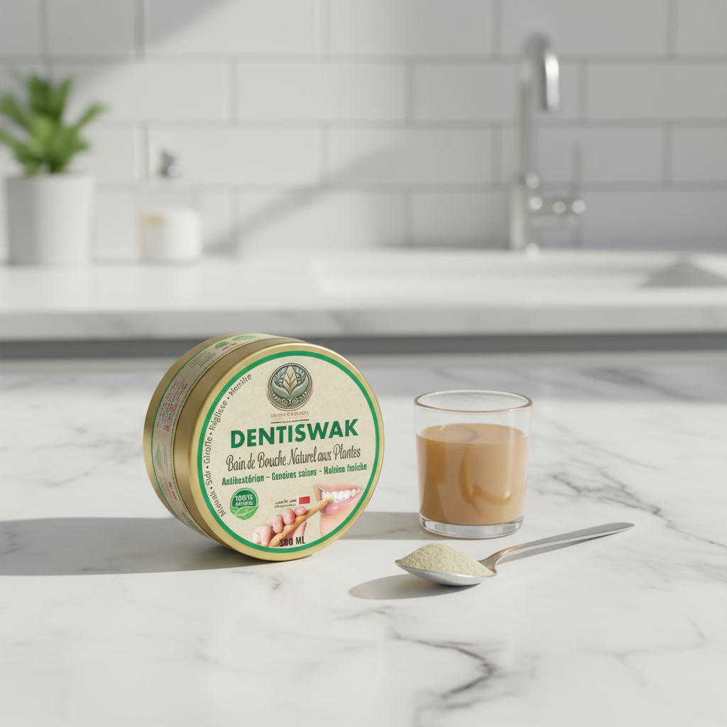 Dentiswak sur comptoir salle de bain