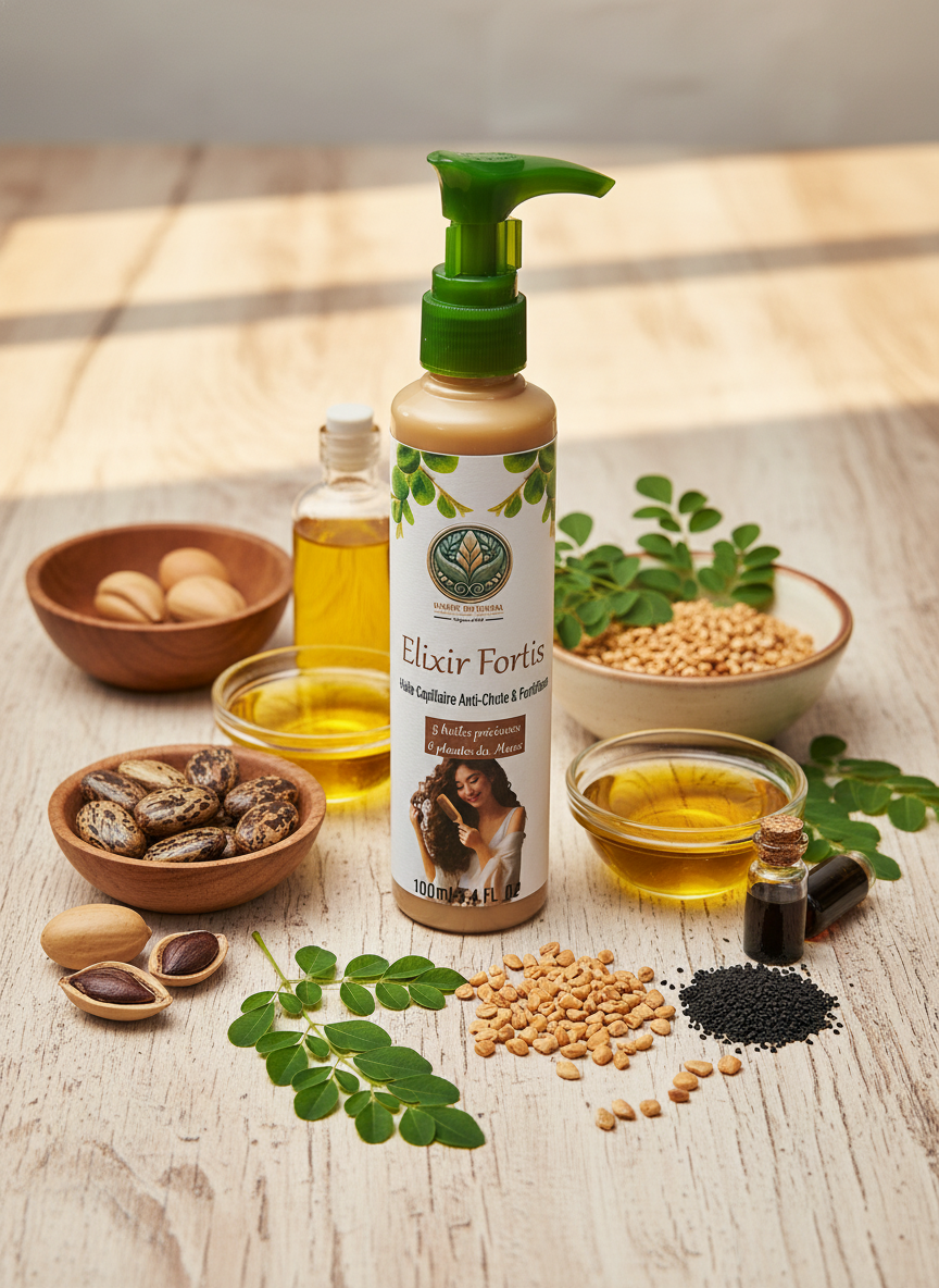 Elixir Fortis في سياق طبيعي مع الزيوت الثمينة