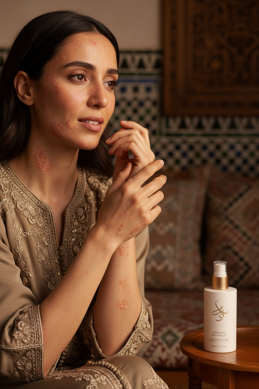 Femme marocaine peau atopique