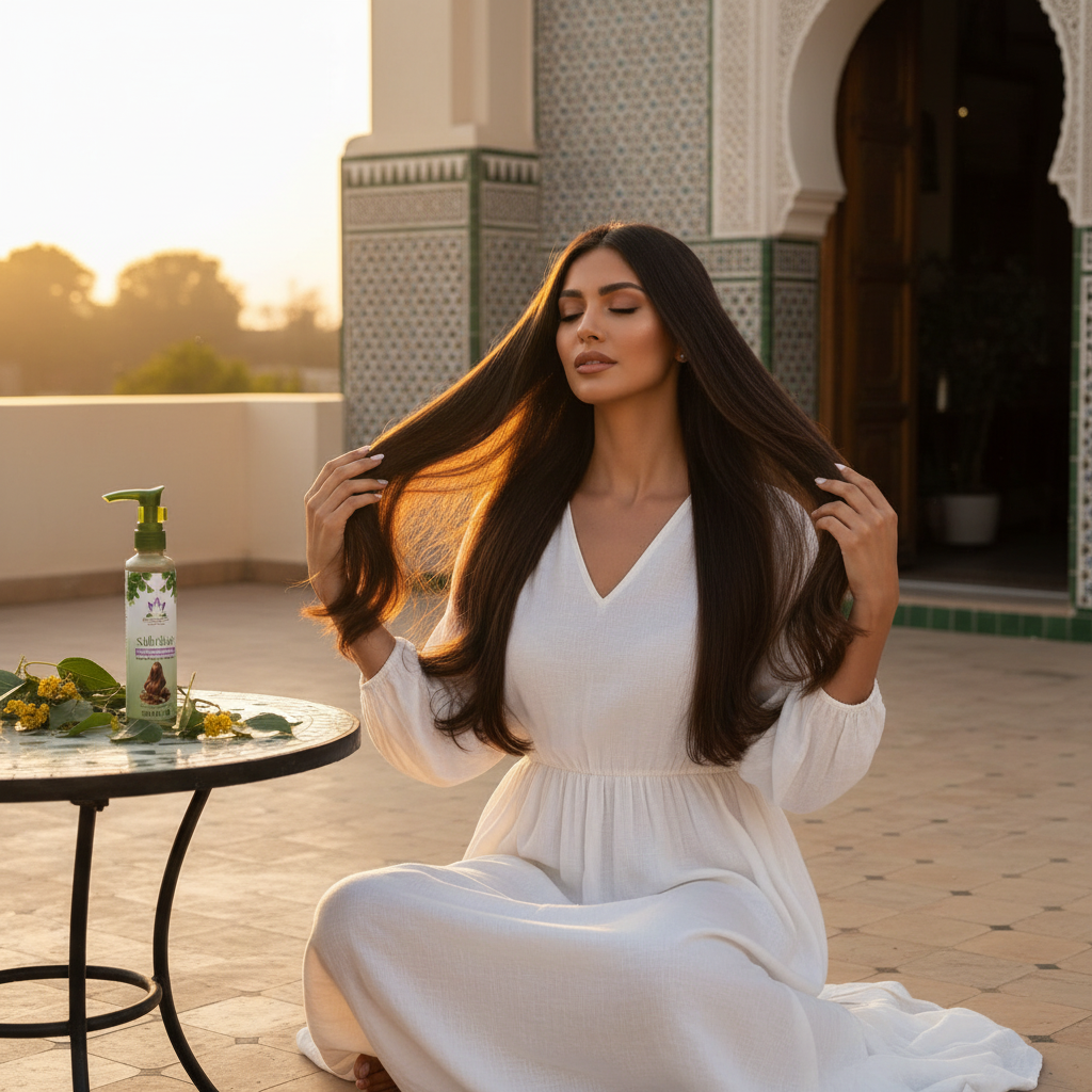 Femme se peignant les cheveux - Sidrélixir