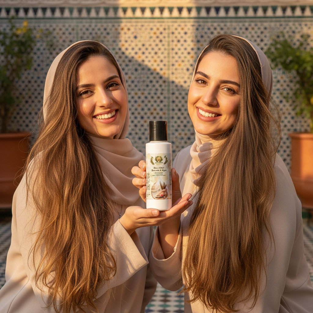Femmes satisfaites avec flacon