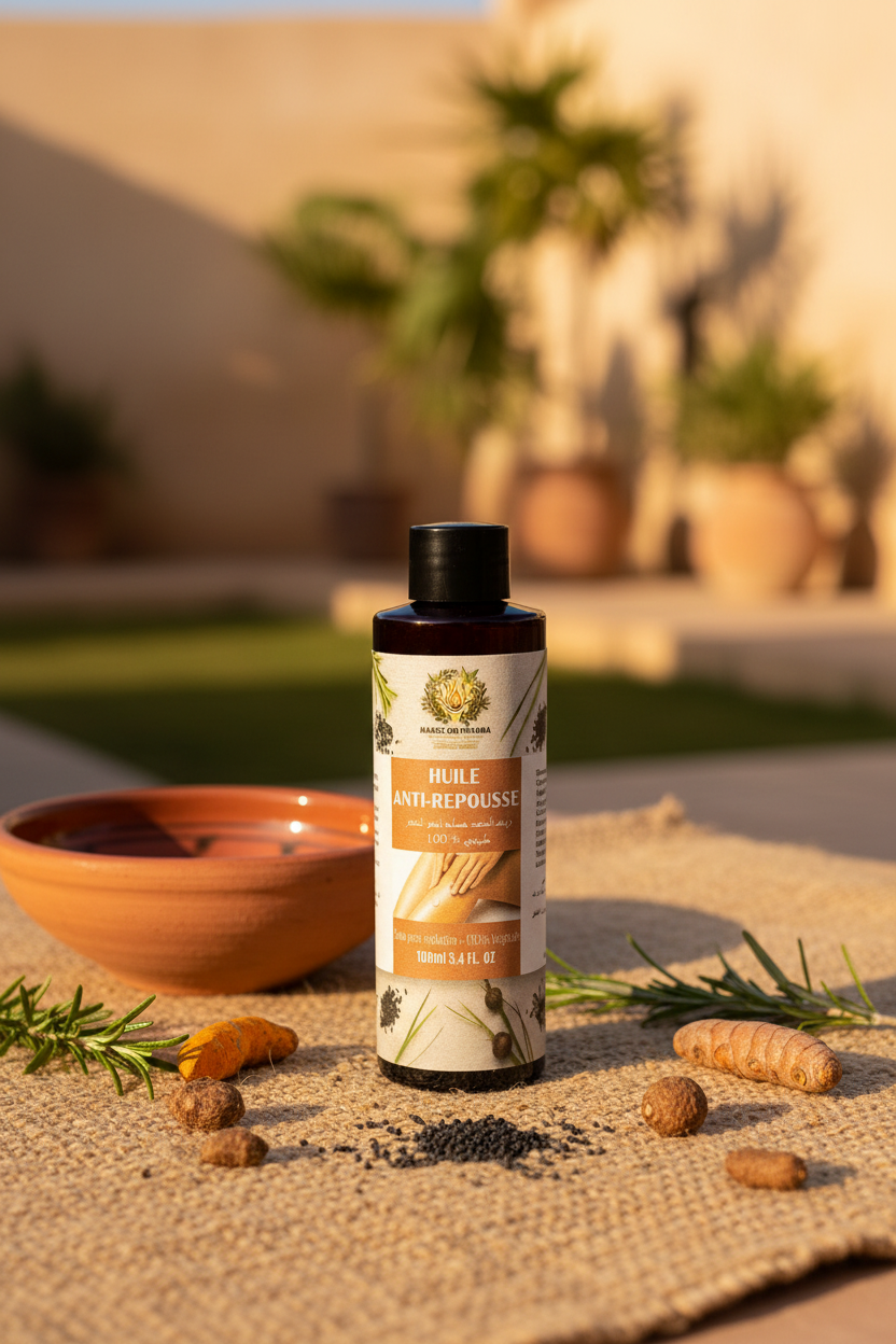Flacon dans cadre naturel marocain