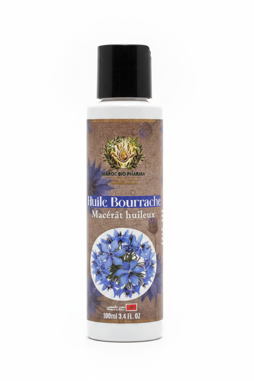 Flacon Huile Bourrache - Photo produit professionnelle