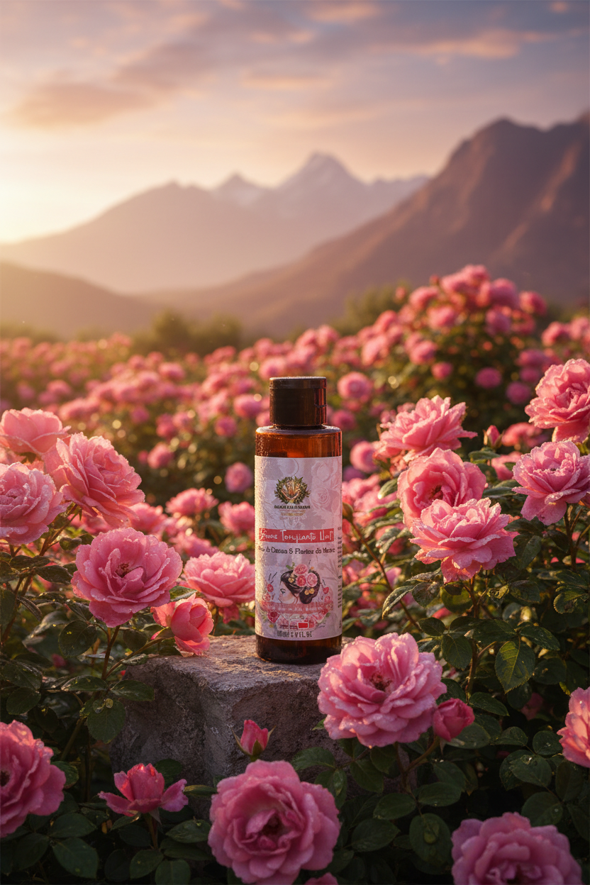 Flacon jardin de roses
