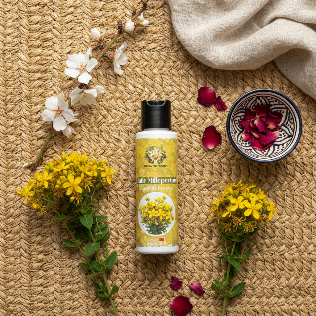 Flat lay natte marocaine