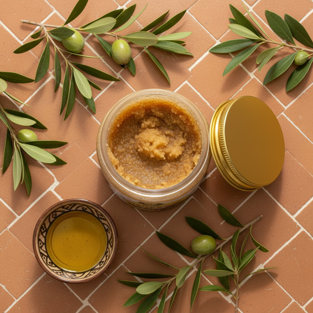 Flat lay zellige marocain