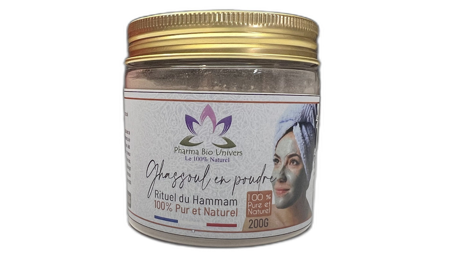 Ghassoul en poudre 100% pur et naturel - Maroc Bio Pharma