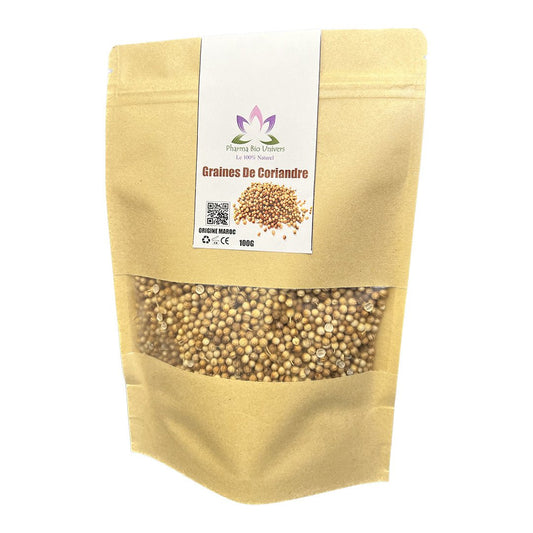 Graines de Coriandre naturelles entières sans additifs (100 gr) - Maroc Bio Pharma