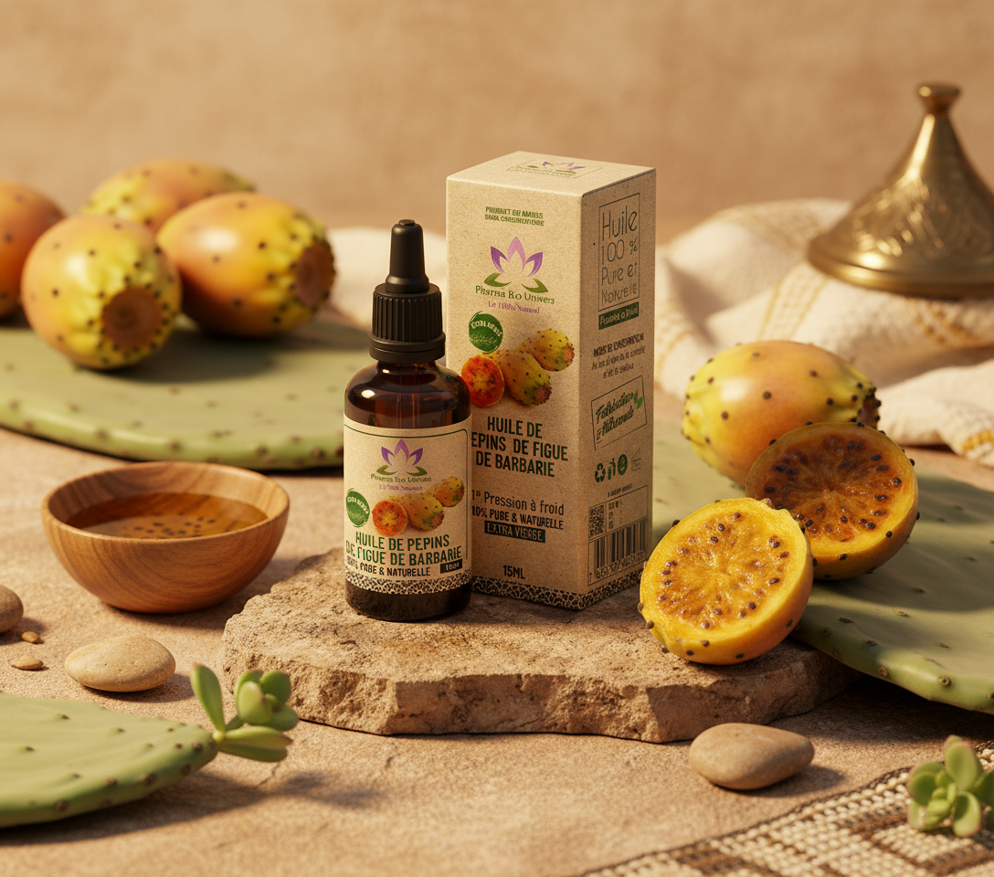 Huile de Pépins de Figue de Barbarie - Photo produit professionnelle