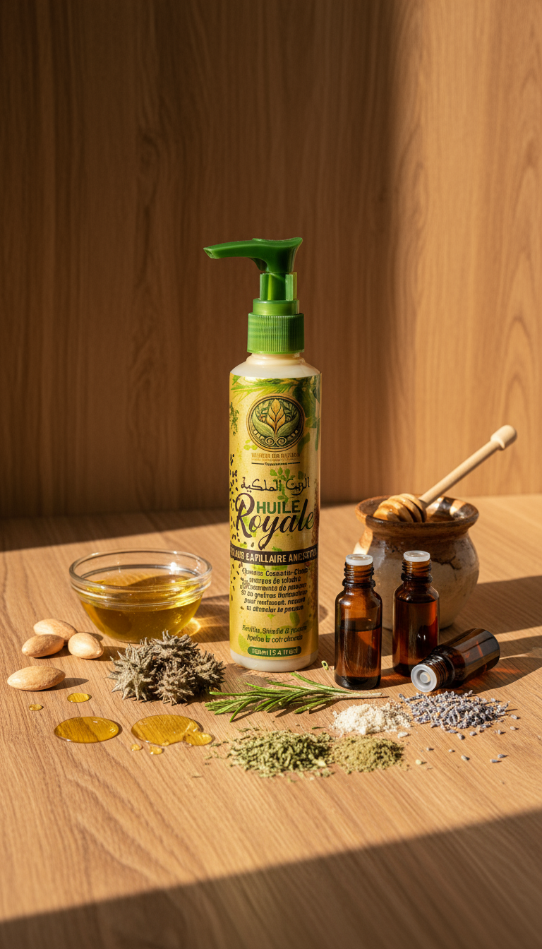 Huile Royale في سياق طبيعي مع المكونات