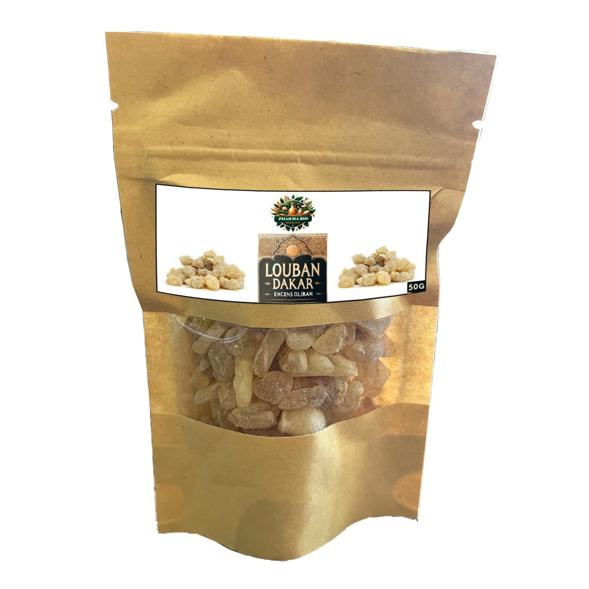 Encens Oliban 'Louban DAKAR' de qualité supérieure, 50g, fabriqué avec soin pour une expérience aromatique authentique
