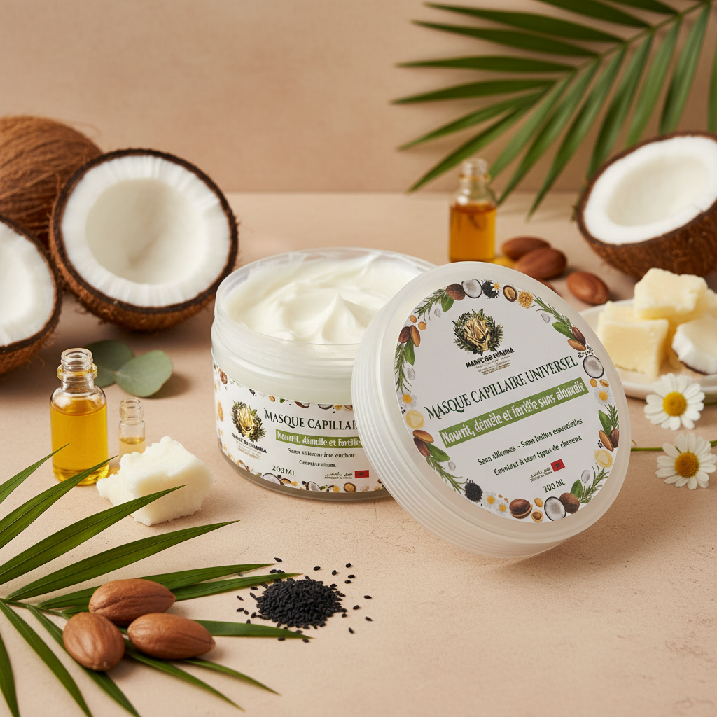 Masque Capillaire Universel ouvert - Maroc Bio Pharma