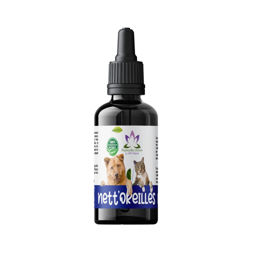 Nett'Oreilles nettoyant pour les oreilles pour les chiens et les chats - Maroc Bio Pharma