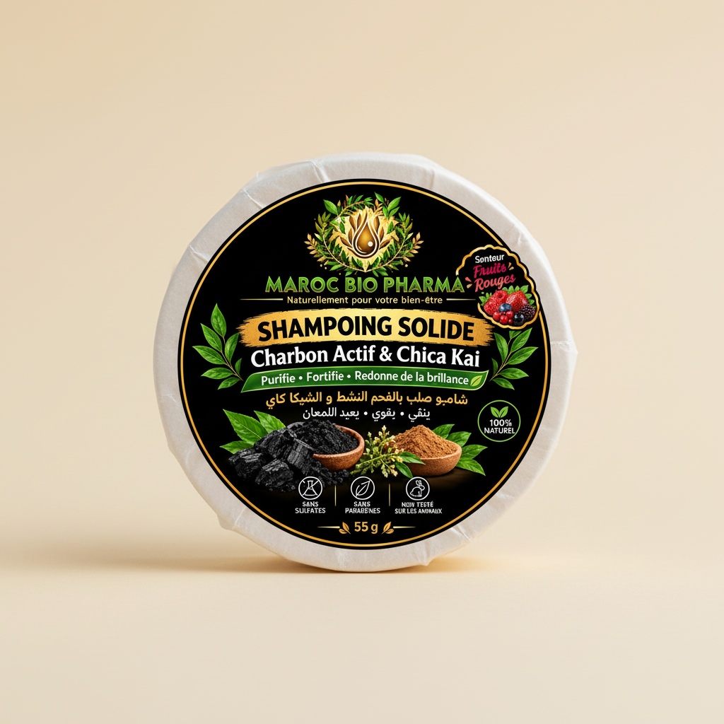 Packshot carré du shampoing solide Fruits Rouges