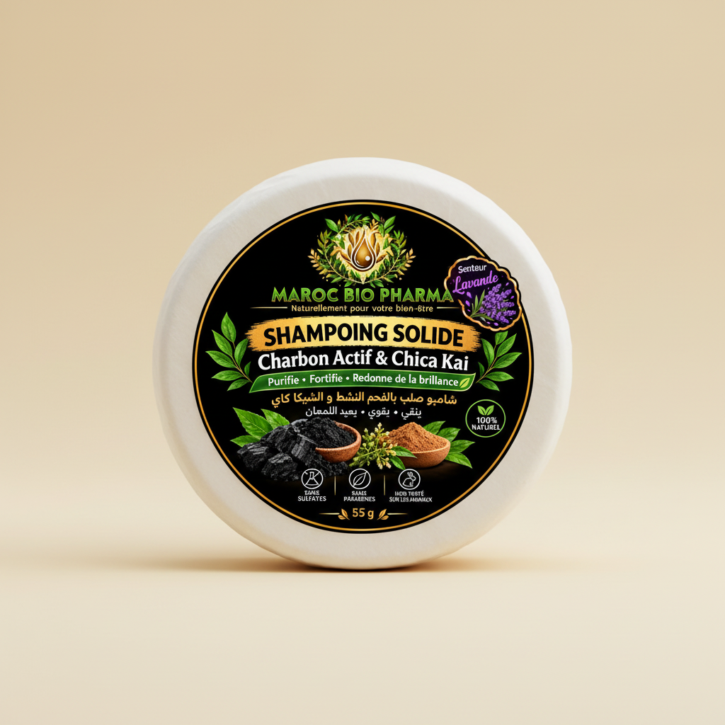 Packshot carré du shampoing solide Lavande