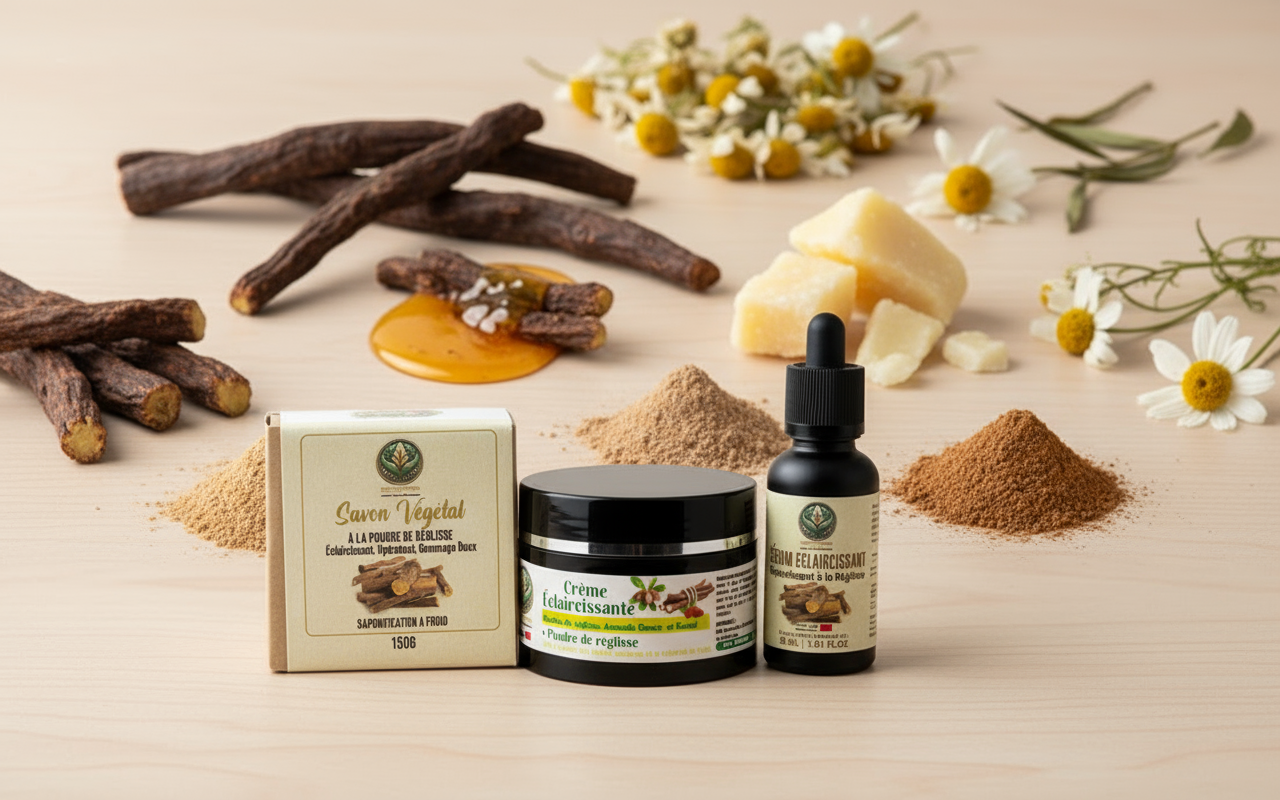 Photo pack réglisse avec fond naturel