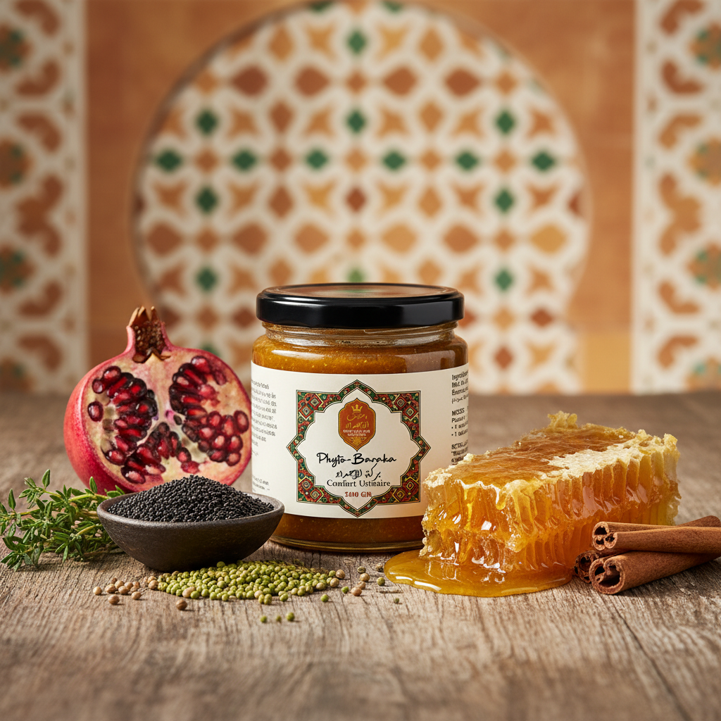 Phyto-Baraka sur fond marocain traditionnel