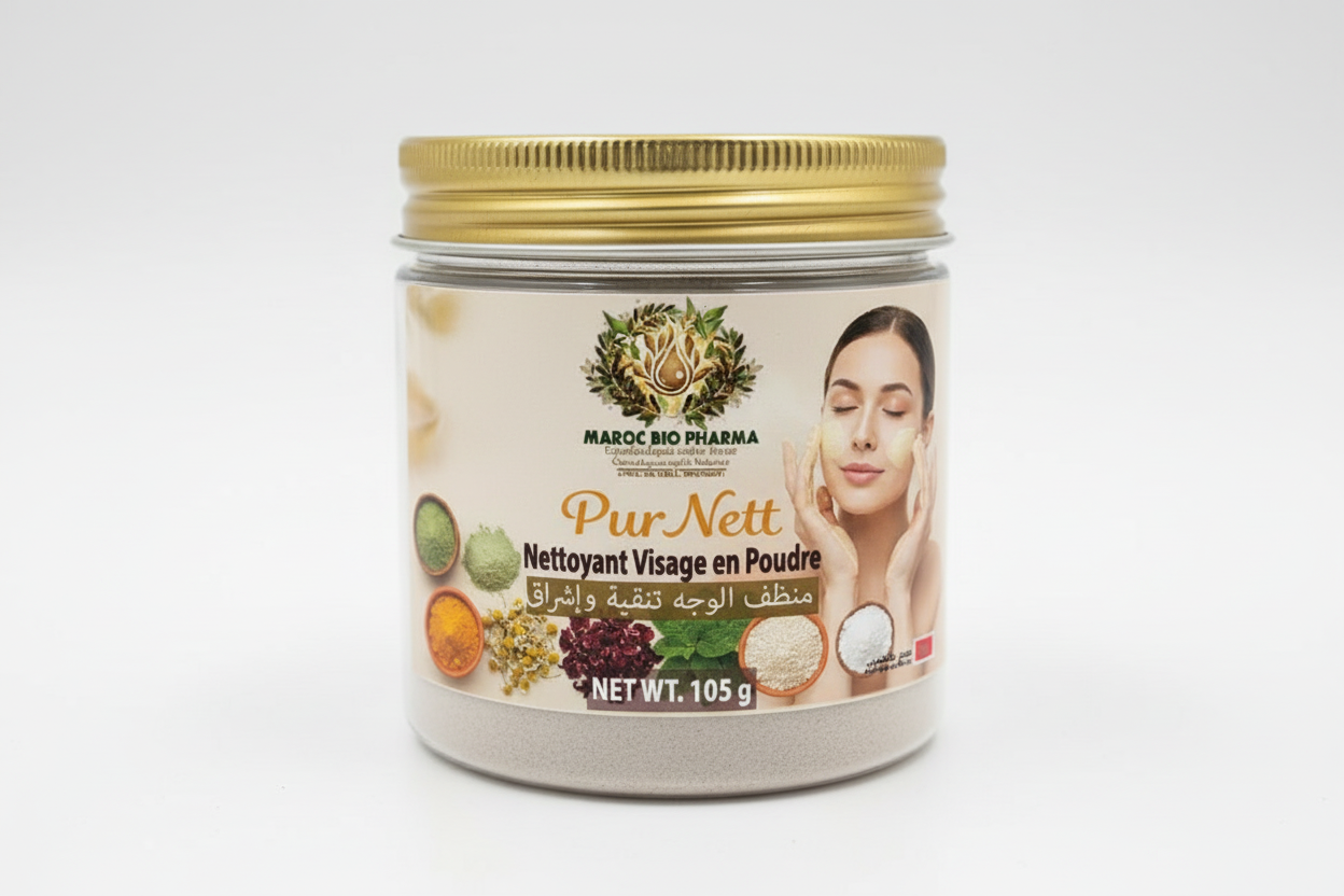 Pot PurNett avec poudre et étiquette