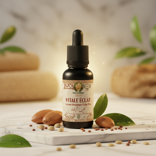 Sérum Vitale Éclat sur fond botanique