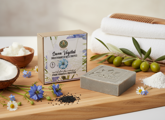 Savon Artisanal aux Graines de Nigelle - Photo produit professionnelle