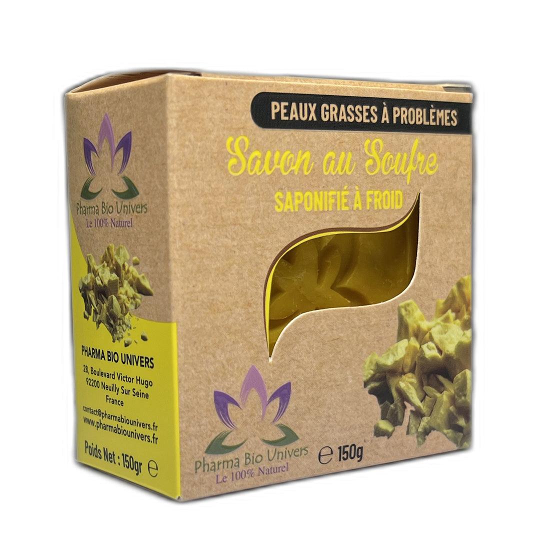 Savon au soufre 10% – Spécial acné eczéma psoriasis et dermite séborrhéique 150 gr - Pharma Bio Maroc