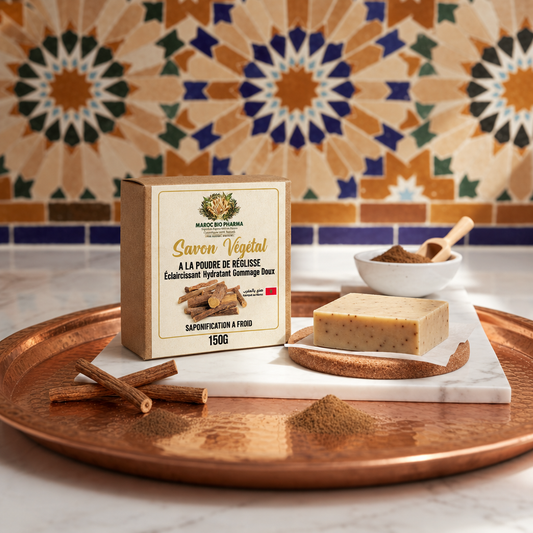 Savon à la poudre de réglisse avec sa nouvelle étiquette