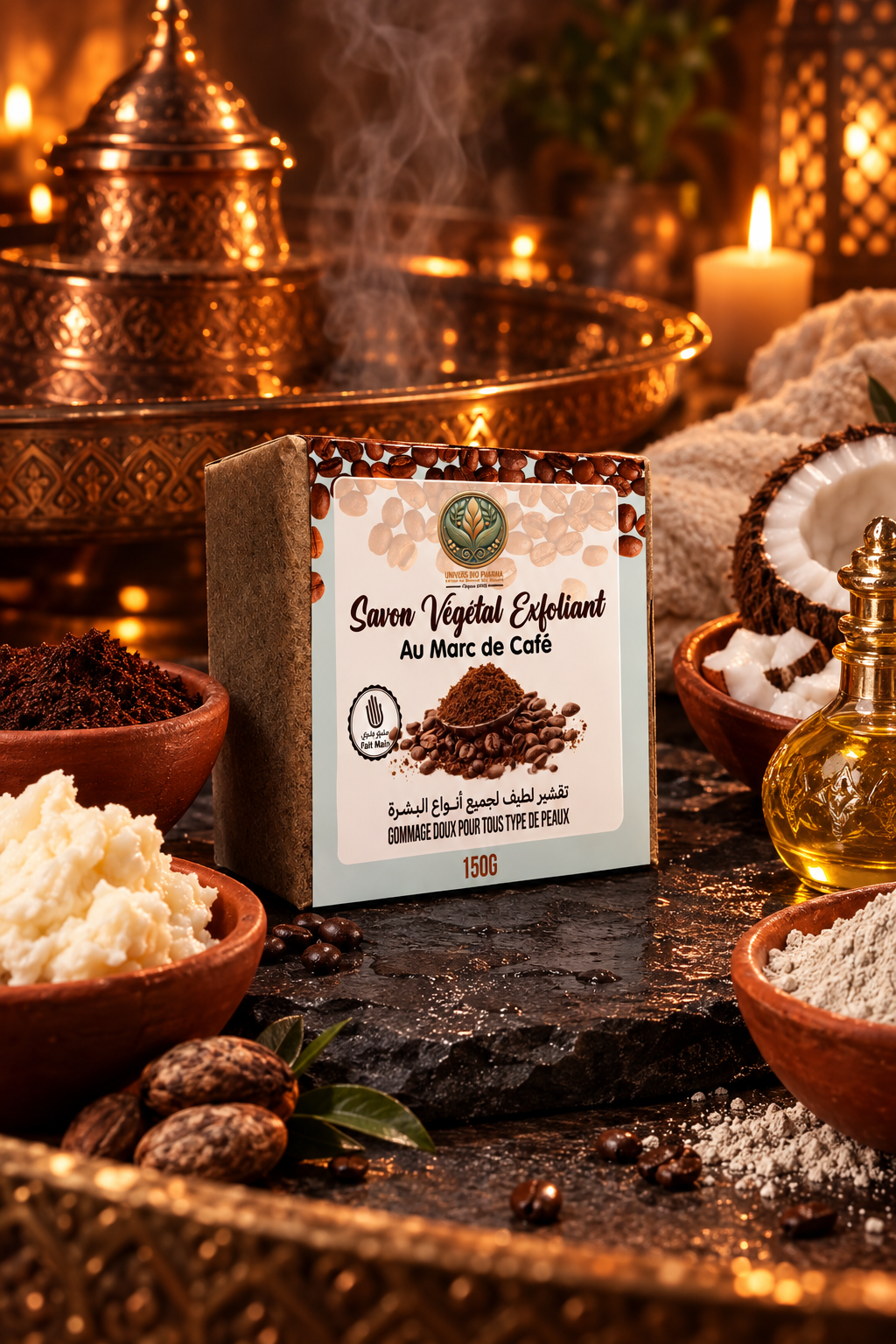 Savon marc de café - hammam cuivre