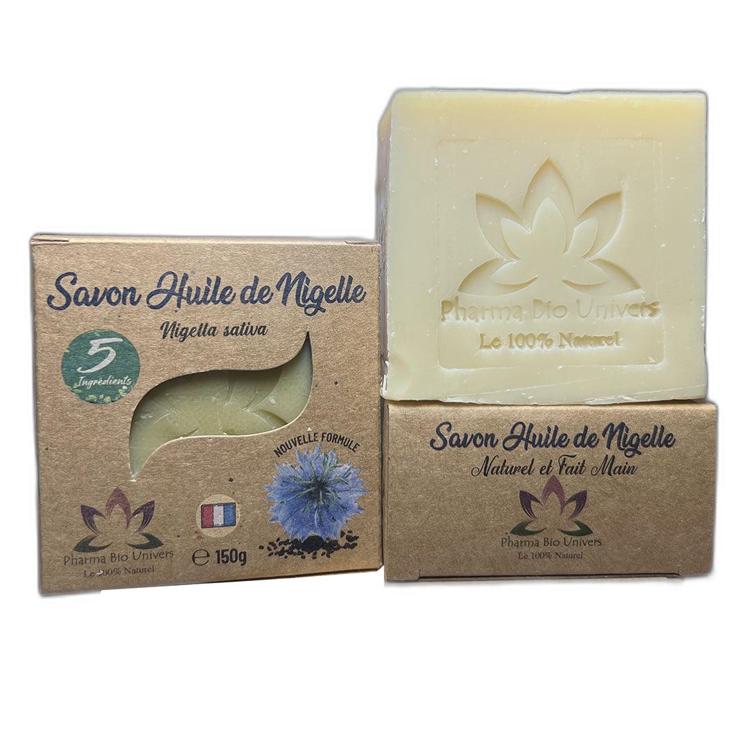 Savon végétal à l'Huile de Nigelle - Visage et Corps 150 gr - Pharma Bio Maroc