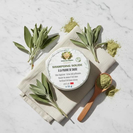 Shampoing Sauge - Flat lay