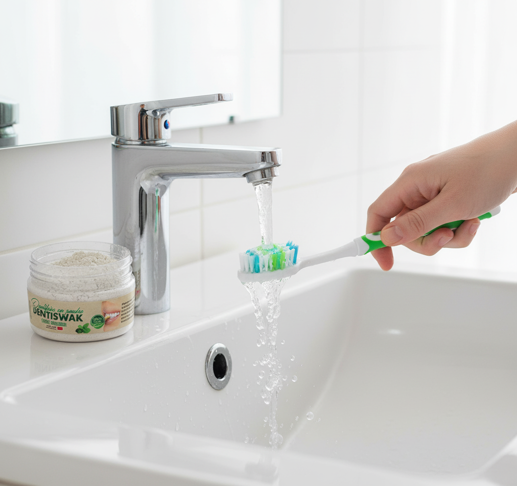 Étape 1 - Mouiller la brosse